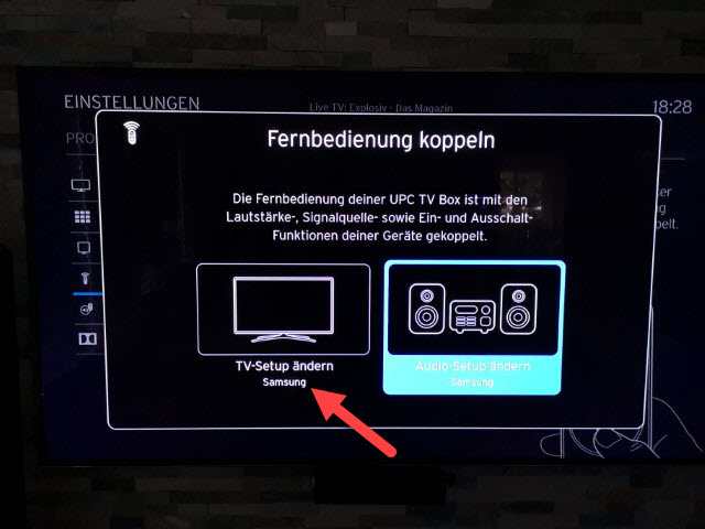 Schritt 5- Samsung TV auch noch mal neu eingestellt
