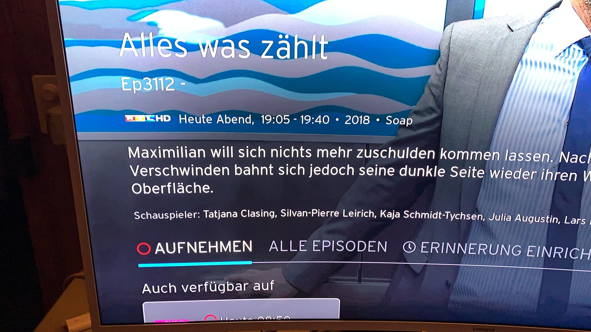 Auch auch RTL heute Abend - FALSCHE Folge!