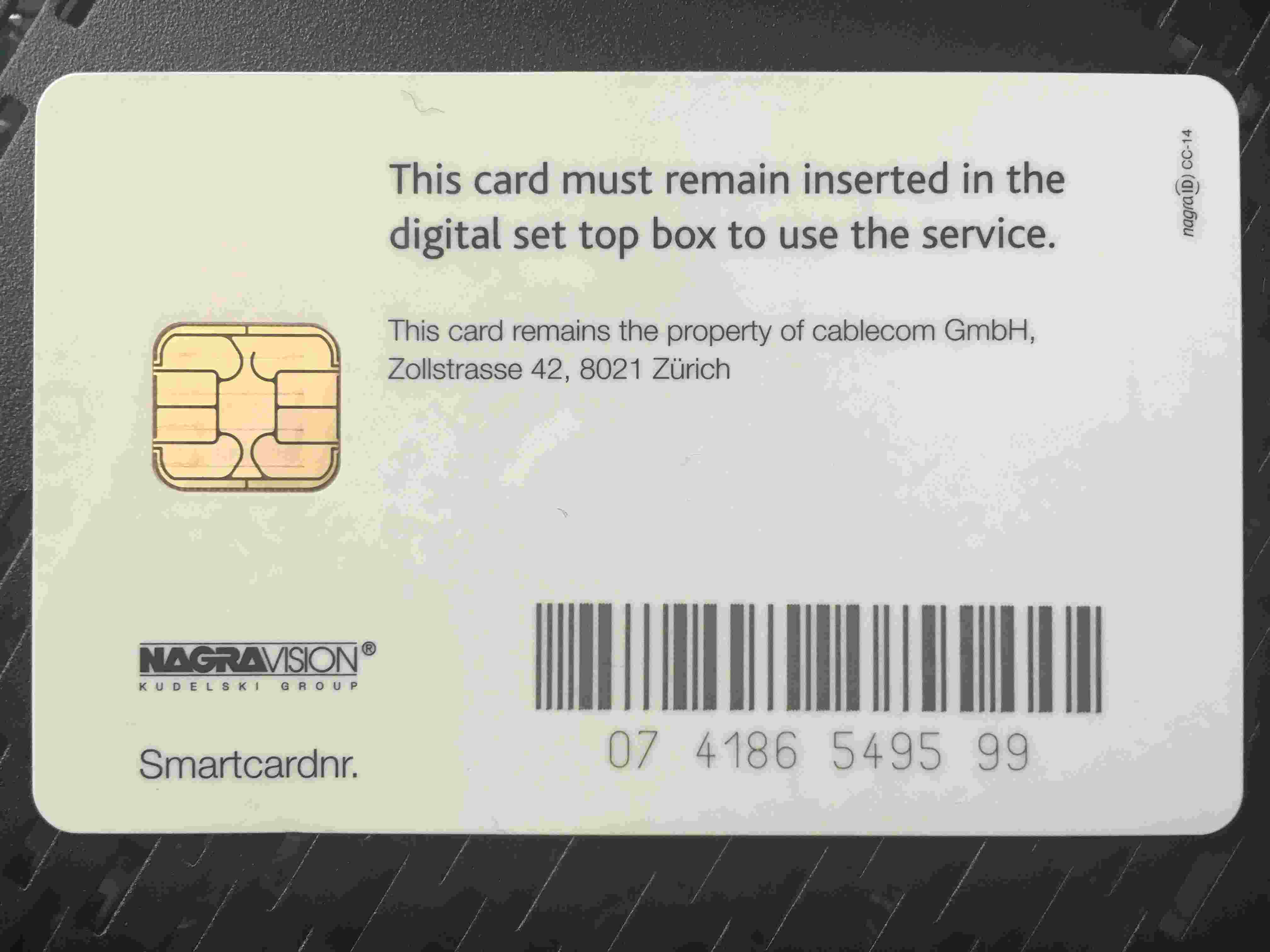 Smartcard UPC-Mediarecorder CW